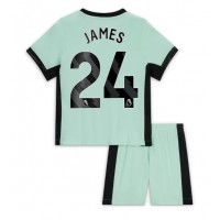 Fotballdrakt Barn Chelsea Reece James #24 Tredjedraktsett 2023-24 Kortermet (+ Korte bukser)